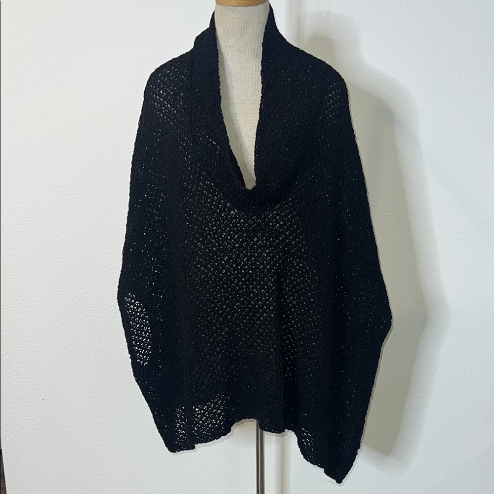 Ralph Lauren Blue Label Linen Blend Poncho Sweater